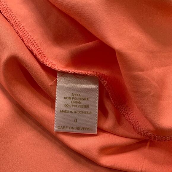 Eva Mendes Dress Womens 0 Deep Peach Sweetheart Strapless Chiffon Lined Maxi - Picture 12 of 14